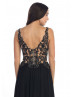 Chiffon Lace Beads Sexy Long Prom Dress